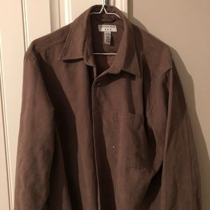 Covington light brown suede look shirt